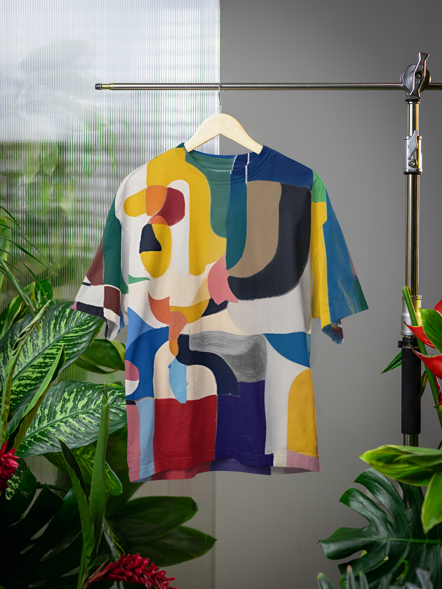 Chromatic Cascade - All Over Print Oversized Tshirt For Men And Women Designer Unisex Tshirt