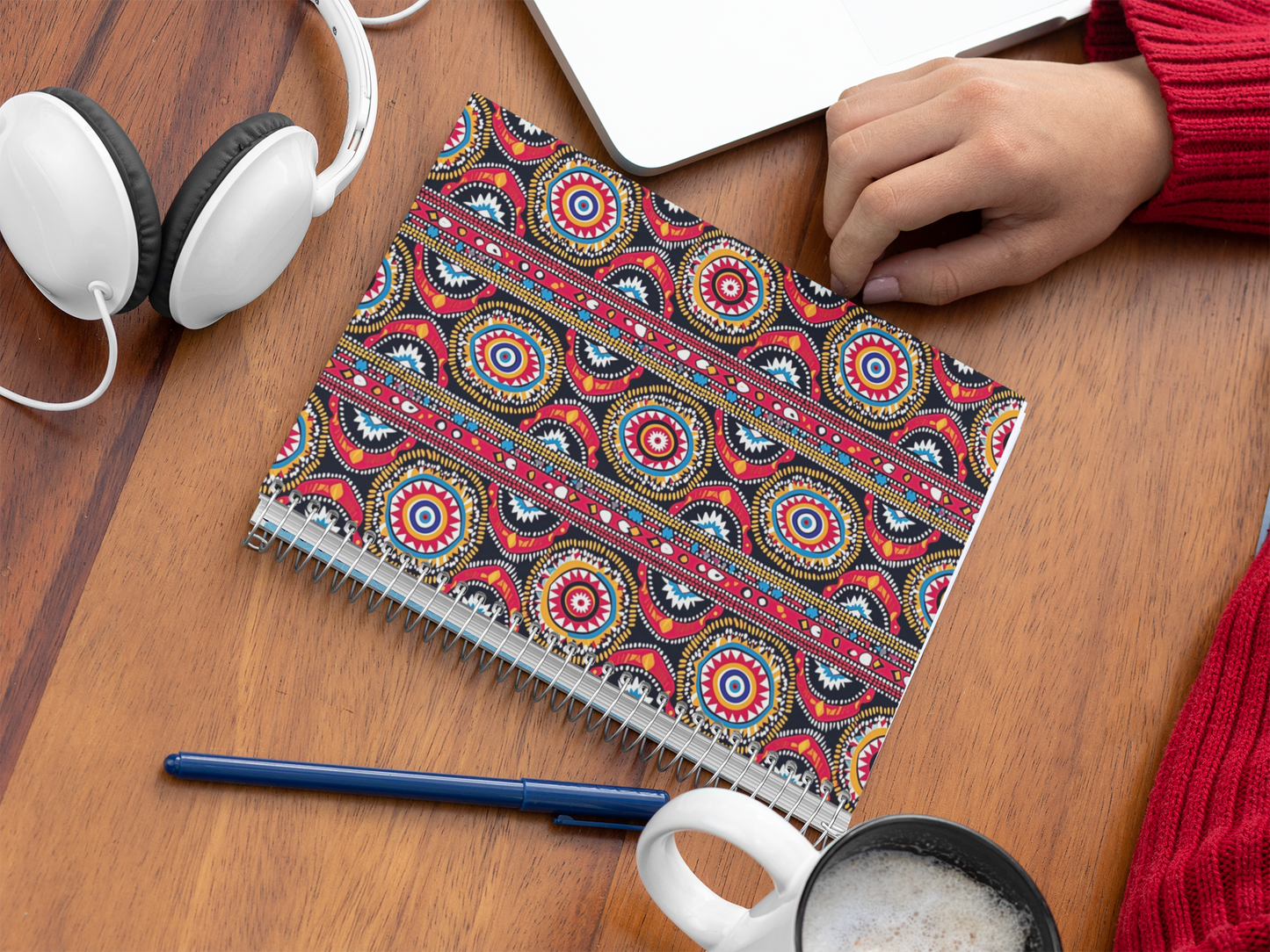 Indian - Spiral Notepad A5 Unruled Notebook 120 Pages