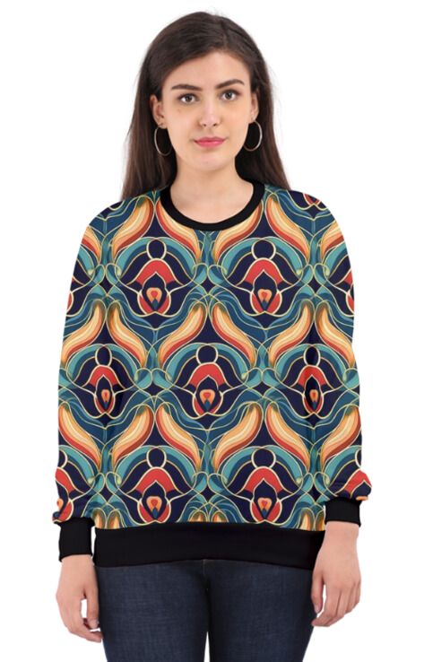 Moroccan - All Over Print Sweatshirt For Women Sweatshirt For College