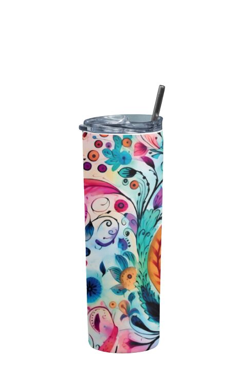 Paisley - Stainless Steel Tumbler Water Bottle 20 OZ(590ml) Coffee Tumbler