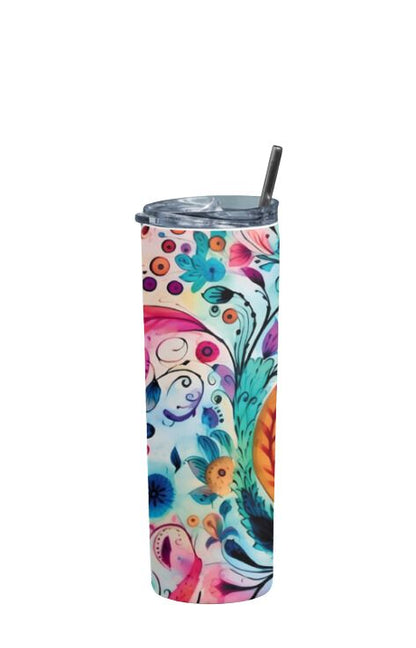 Paisley - Stainless Steel Tumbler Water Bottle 20 OZ(590ml) Coffee Tumbler