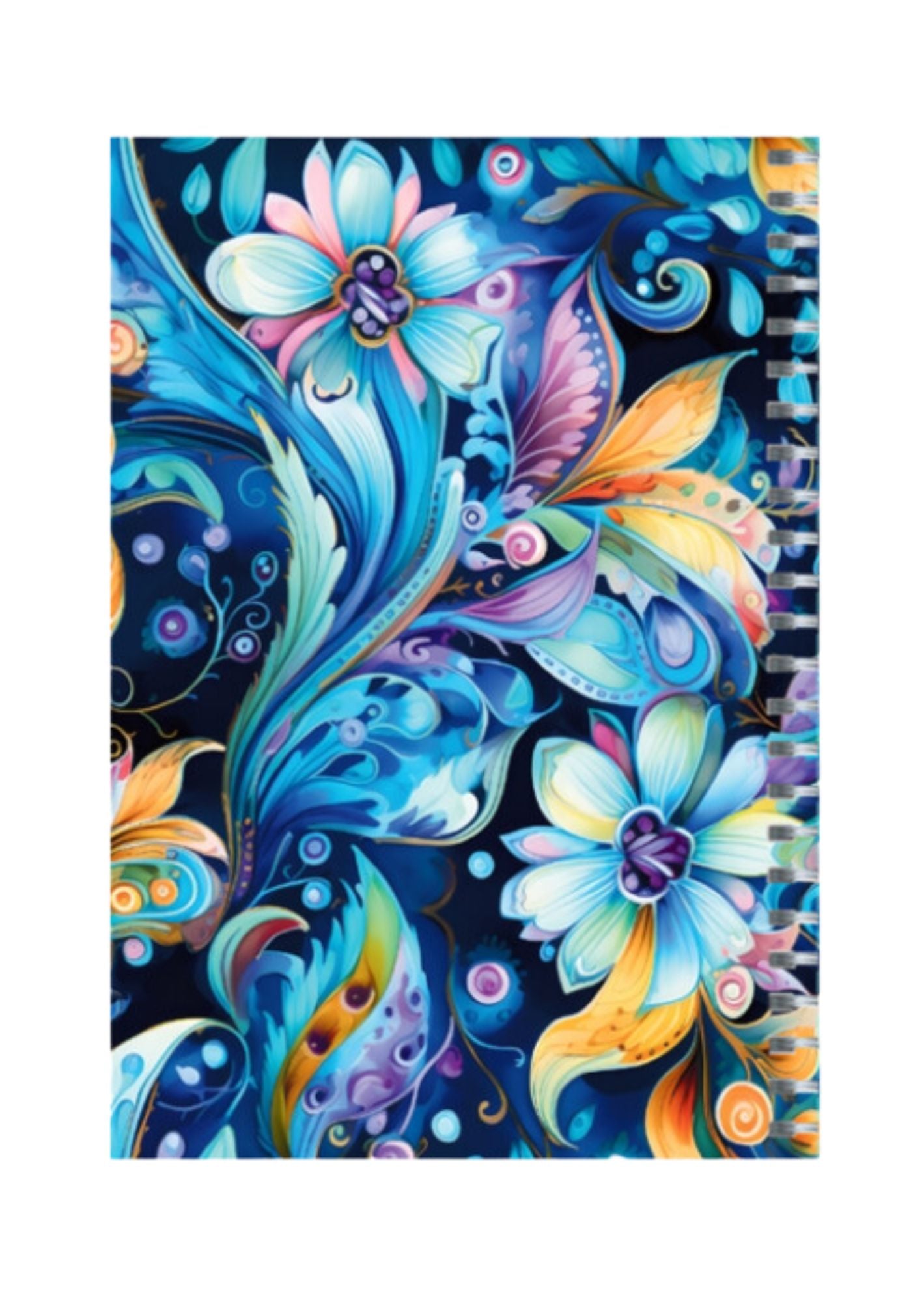 Paisley - Spiral Notepad A5 Unruled Notebook 120 Pages