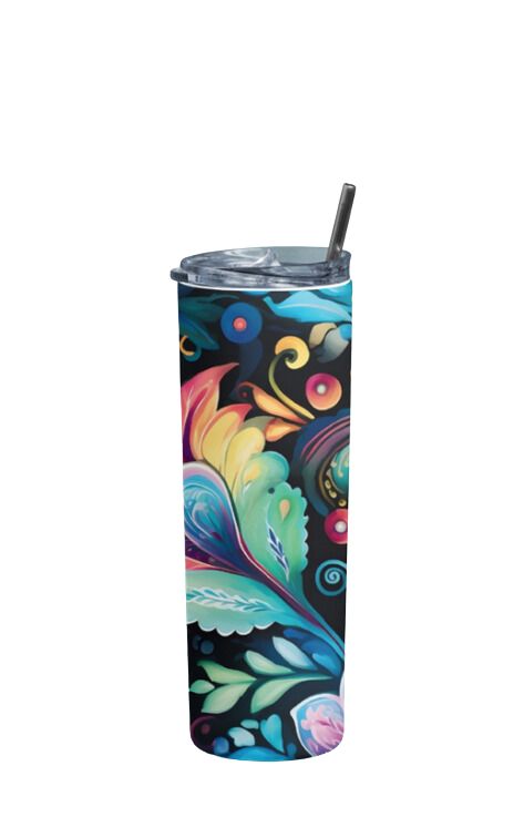 Paisley - Stainless Steel Tumbler Water Bottle 20 OZ(590ml) Coffee Tumbler
