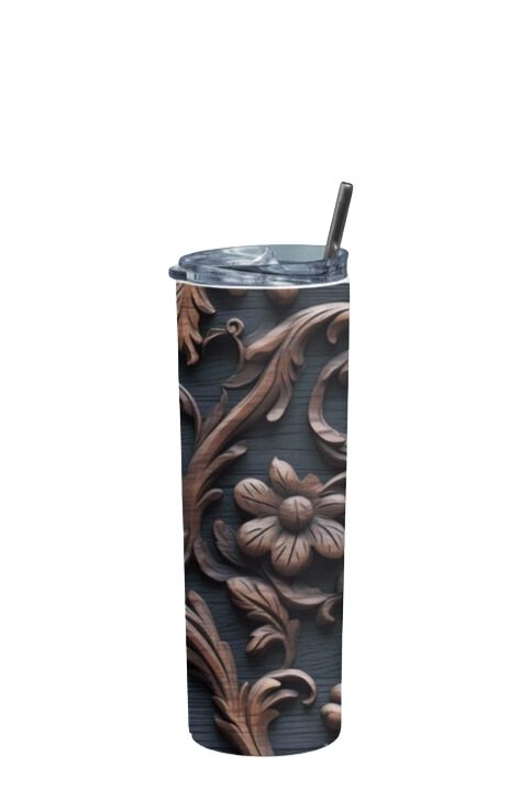 Wooden - Stainless Steel Tumbler Water Bottle 20 OZ(590ml) Coffee Tumbler