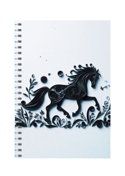 Horse - Spiral Notepad A5 Unruled Notebook 120 Pages