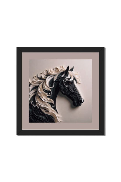 Quilled Horse - Wall Art Hanging For Home Decor ( 14 x 14 inches)