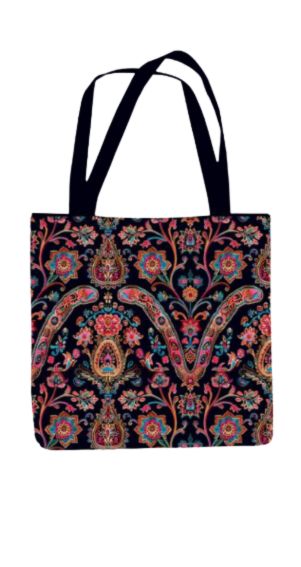 Indian Ethnic - All Over Print Canvas Tote Bag With Zipper 15 x 17 inches