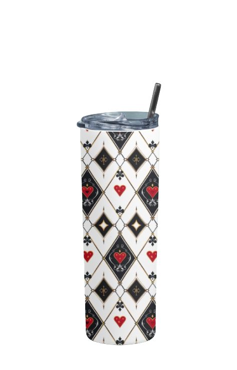 Designer Deck - Stainless Steel Tumbler Water Bottle 20 OZ(590ml) Coffee Tumbler