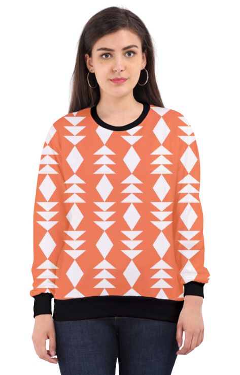 Geometric - All Over Print Sweatshirt For Women Sweatshirt For College