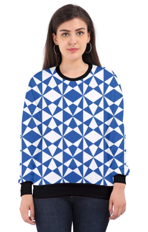 Geometric - All Over Print Sweatshirt For Women Sweatshirt For College