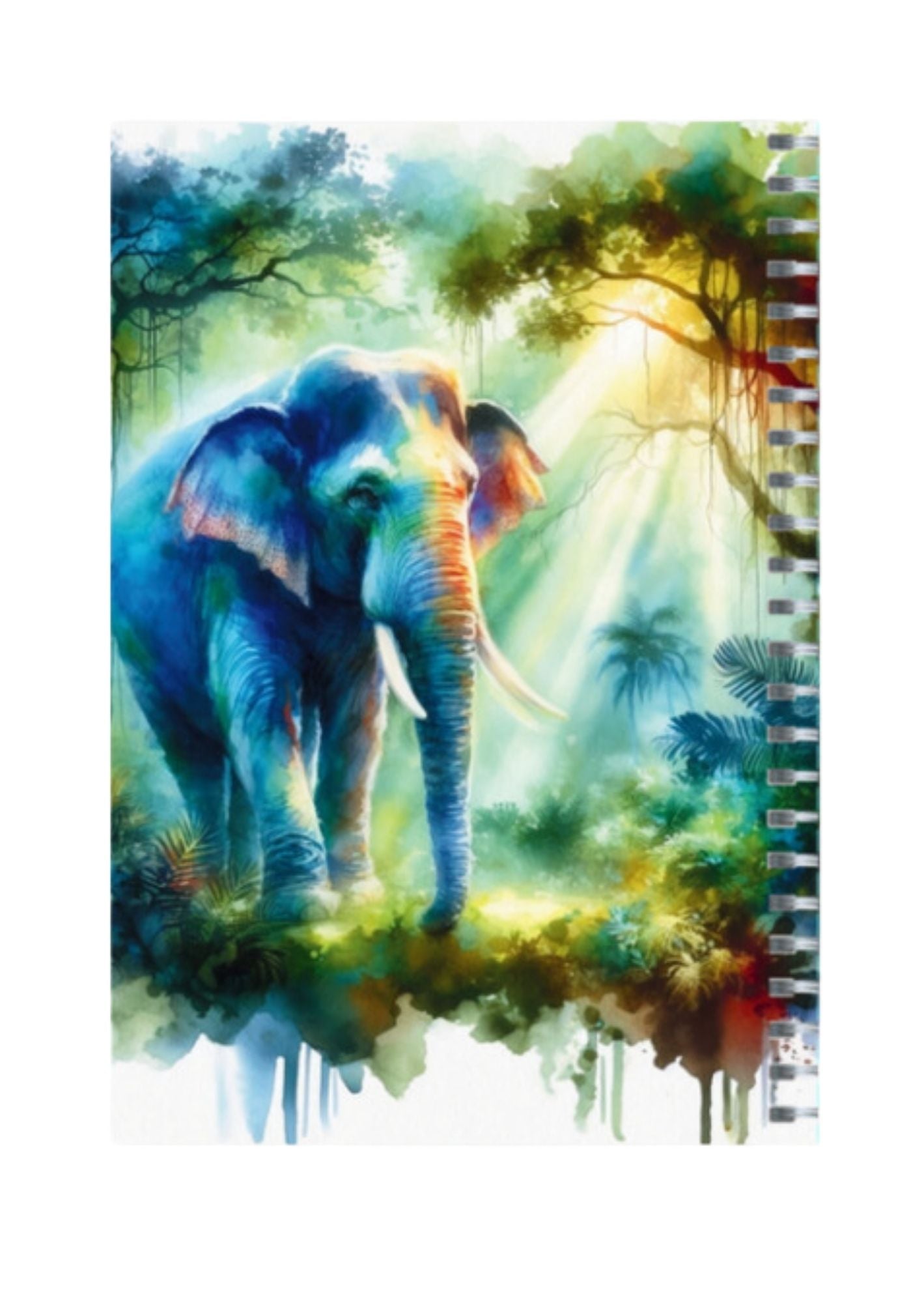 Watercolor - Spiral Notepad A5 Unruled Notebook 120 Pages