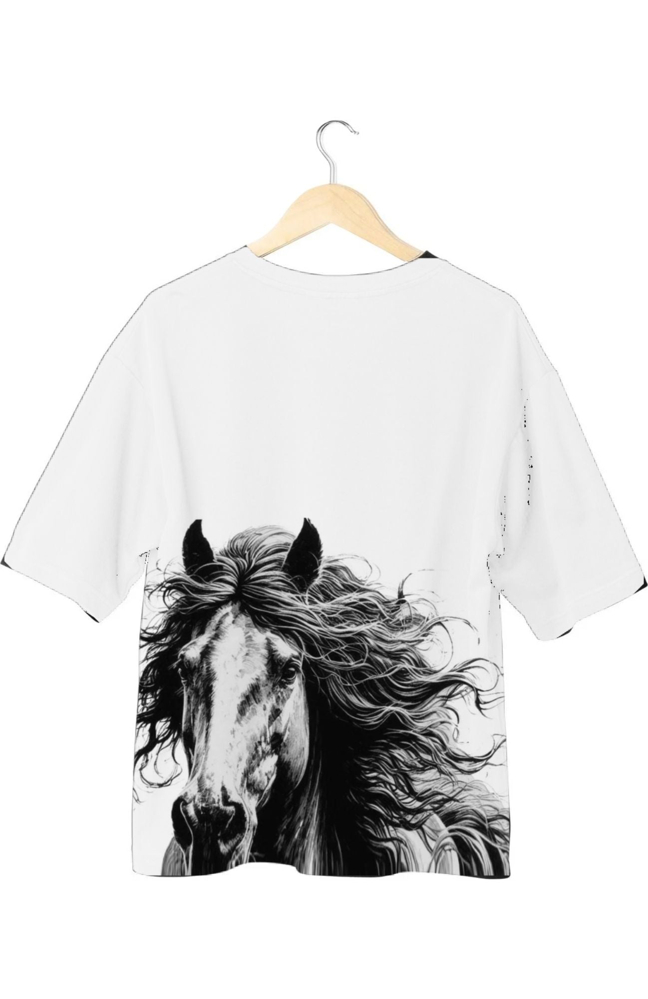 Black Stallion - All Over Print Oversized Tshirt For Men And Women Designer Unisex Tshirt
