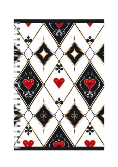 Designer Deck - Spiral Notepad A5 Unruled Notebook 120 Pages