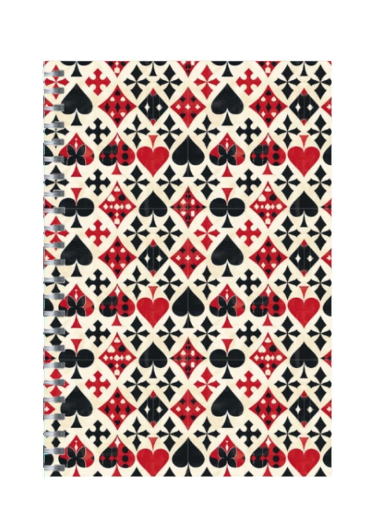 Designer Deck - Spiral Notepad A5 Unruled Notebook 120 Pages