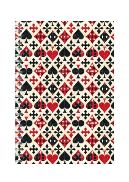 Designer Deck - Spiral Notepad A5 Unruled Notebook 120 Pages