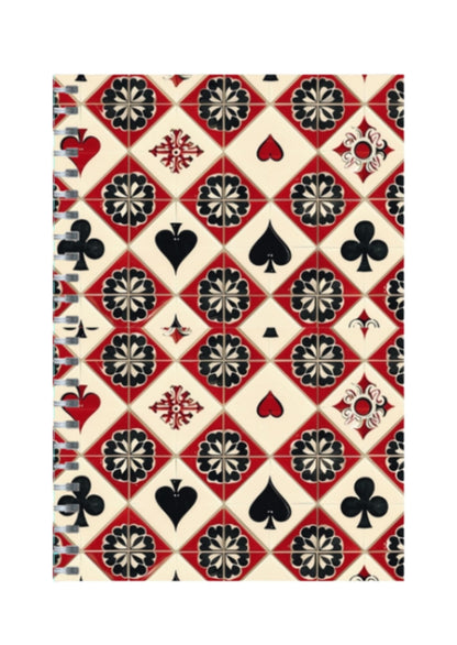 Designer Deck - Spiral Notepad A5 Unruled Notebook 120 Pages