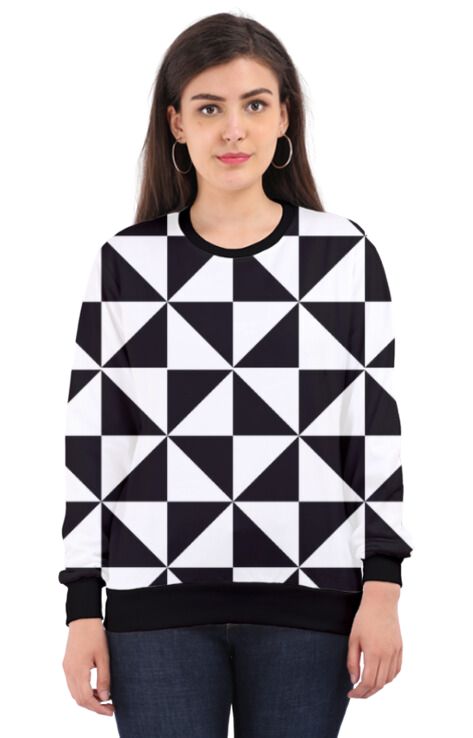 Geometric - All Over Print Sweatshirt For Women Sweatshirt For College