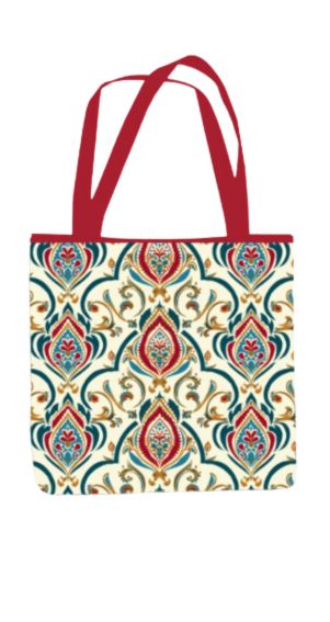 Indian Ethnic - All Over Print Canvas Tote Bag With Zipper 15 x 17 inches