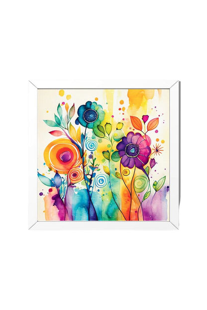 Watercolor Flower - Wall Art Hanging For Home Decor ( 14 x 14 inches)