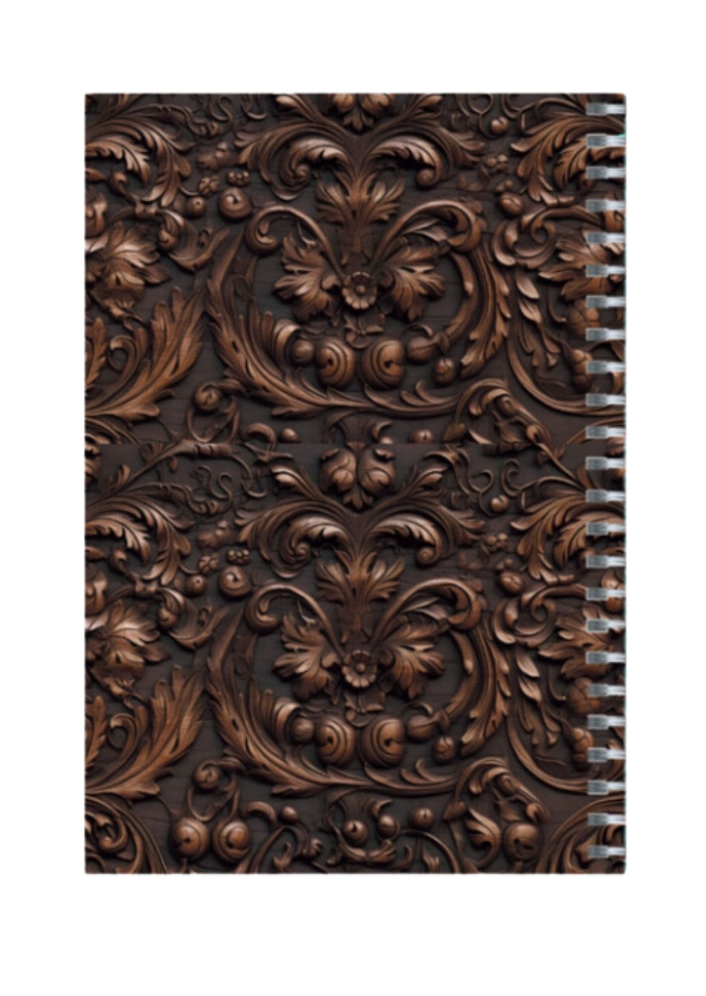 Wooden - Spiral Notepad A5 Unruled Notebook 120 Pages