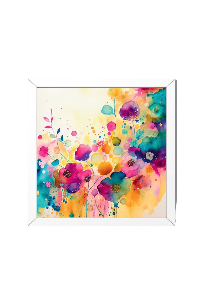 Watercolor Flower - Wall Art Hanging For Home Decor ( 14 x 14 inches)