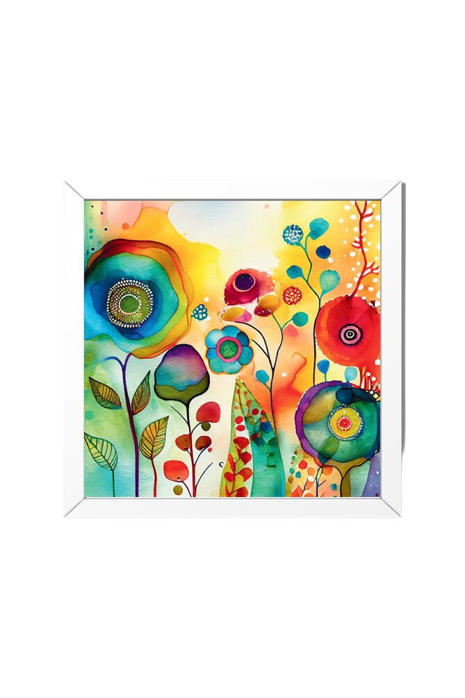 Watercolor Flower - Wall Art Hanging For Home Decor ( 14 x 14 inches)