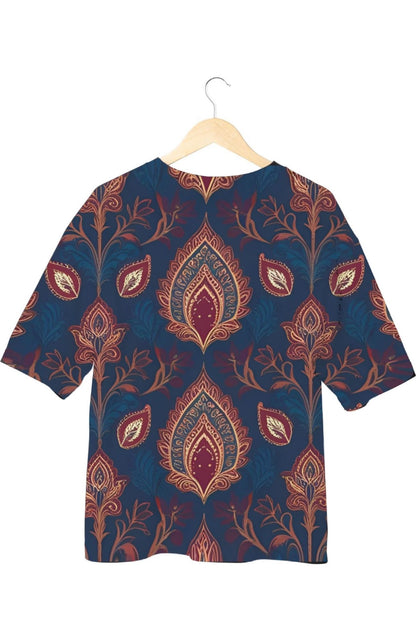 Truntum Blossoms - All Over Print Oversized Tshirt For Men And Women Designer Unisex Tshirt