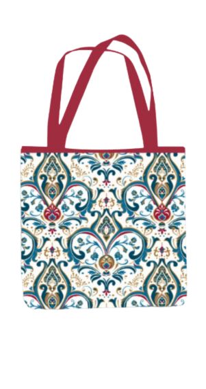 Indian Ethnic - All Over Print Canvas Tote Bag With Zipper 15 x 17 inches