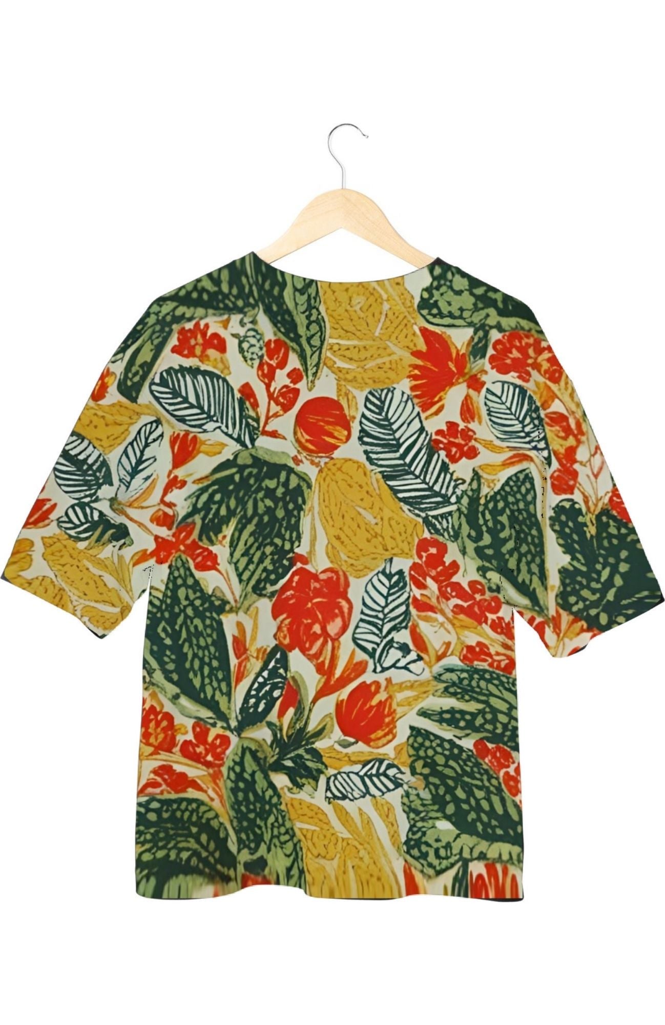 Threaded Blossoms - All Over Print Oversized Tshirt For Men And Women Designer Unisex Tshirt