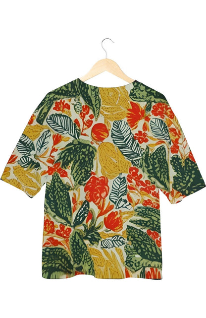 Threaded Blossoms - All Over Print Oversized Tshirt For Men And Women Designer Unisex Tshirt