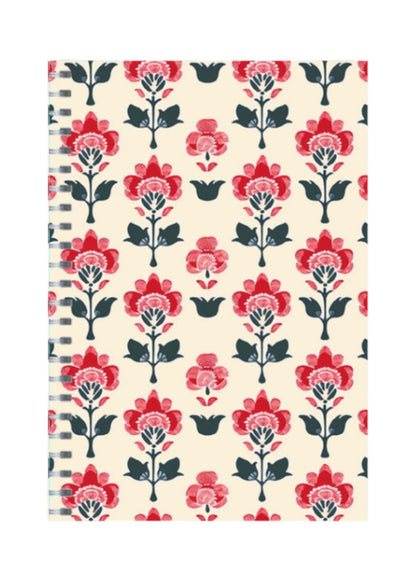 Ethnic Floral - Spiral Notepad A5 Ruled Notebook 120 Pages