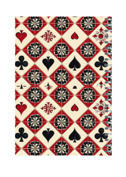 Designer Deck - Spiral Notepad A5 Unruled Notebook 120 Pages