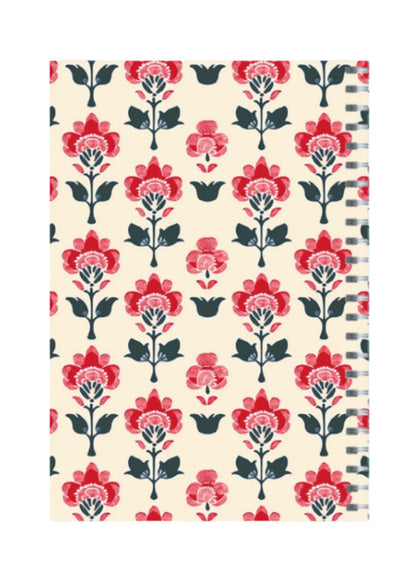 Ethnic Floral - Spiral Notepad A5 Ruled Notebook 120 Pages