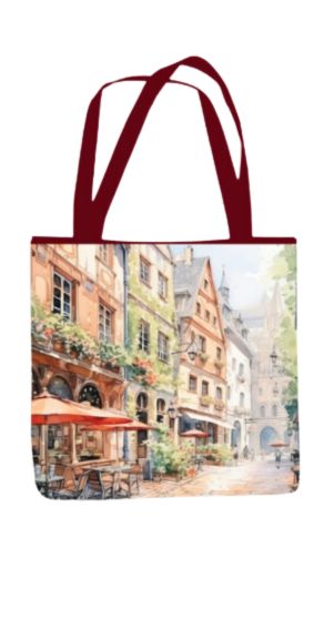 Landscape - All Over Print Canvas Tote Bag With Zipper 15 x 17 inches