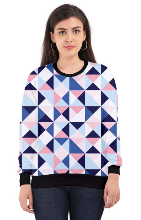 Geometric - All Over Print Sweatshirt For Women Sweatshirt For College