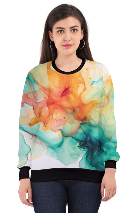 Abstract - All Over Print Sweatshirt For Women Sweatshirt For College