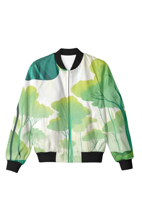 Leaf - Unisex Bomber Jacket For Men And Women