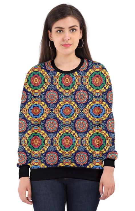 Indian - All Over Print Sweatshirt For Women Sweatshirt For College