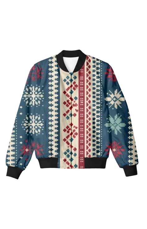 Knit - Unisex Bomber Jacket For Men And Women