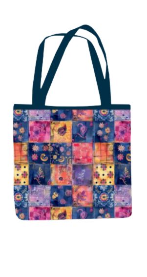 Cross Stich - All Over Print Canvas Tote Bag With Zipper 15 x 17 inches