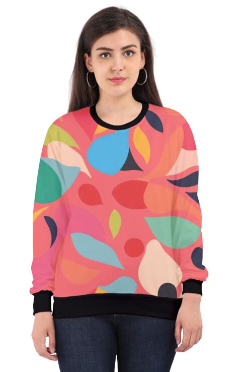 Retro - All Over Print Sweatshirt For Women Sweatshirt For College
