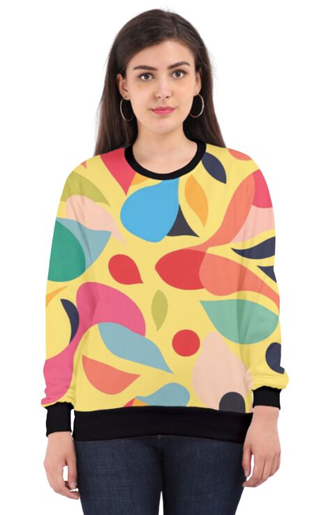 Retro - All Over Print Sweatshirt For Women Sweatshirt For College