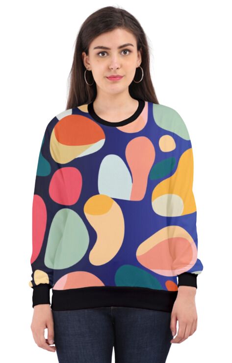 Retro - All Over Print Sweatshirt For Women Sweatshirt For College