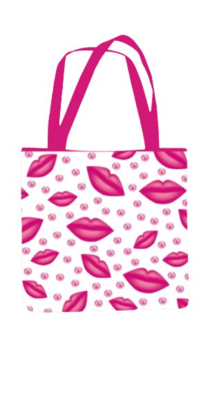 Coquette - All Over Print Canvas Tote Bag With Zipper 15 x 17 inches