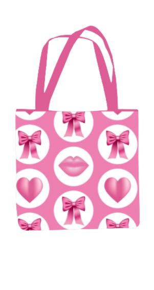 Coquette - All Over Print Canvas Tote Bag With Zipper 15 x 17 inches