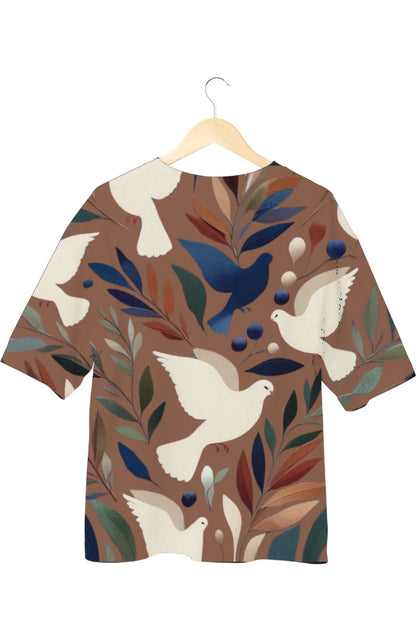 Dove - All Over Print Oversized Tshirt For Men And Women Designer Unisex Tshirt