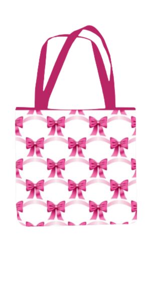 Coquette - All Over Print Canvas Tote Bag With Zipper 15 x 17 inches