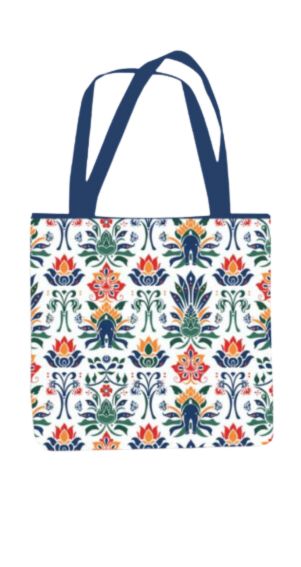 Ethnic - All Over Print Canvas Tote Bag With Zipper 15 x 17 inches
