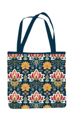 Ethnic - All Over Print Canvas Tote Bag With Zipper 15 x 17 inches