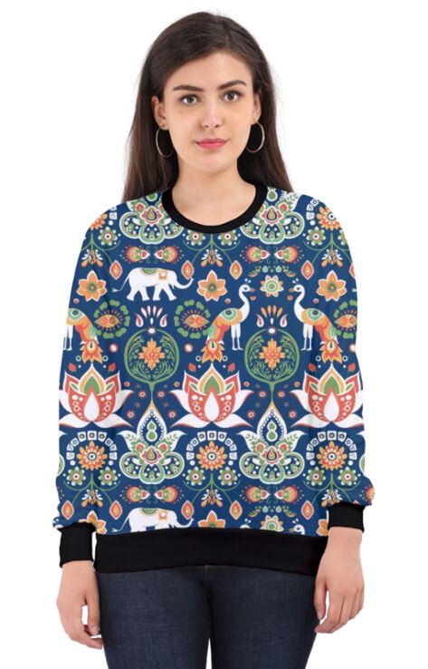 Ethnic - All Over Print Sweatshirt For Women Sweatshirt For College